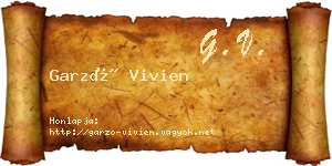 Garzó Vivien névjegykártya